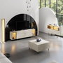 Hanah Home Zenith - Soporte para TV Travertino y Oro